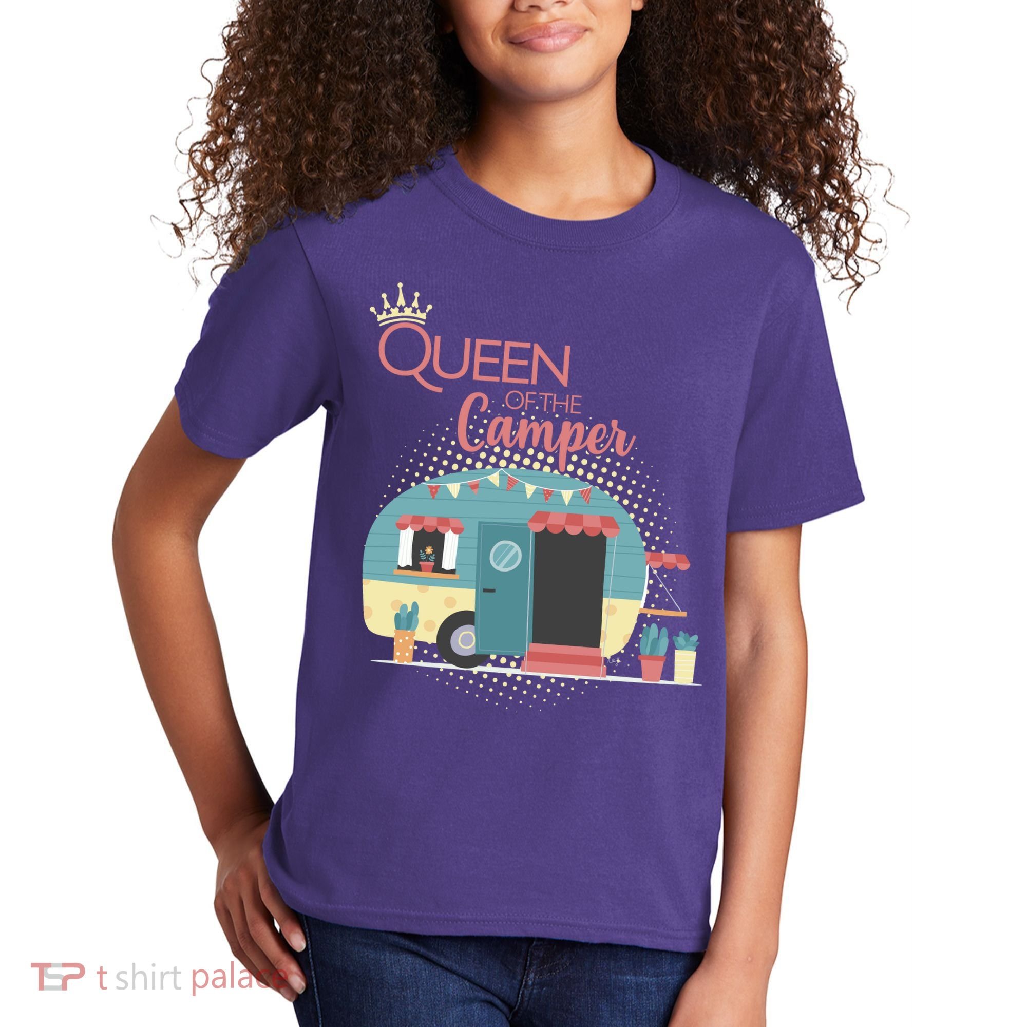 Queen Of The Camper Kids T-Shirt