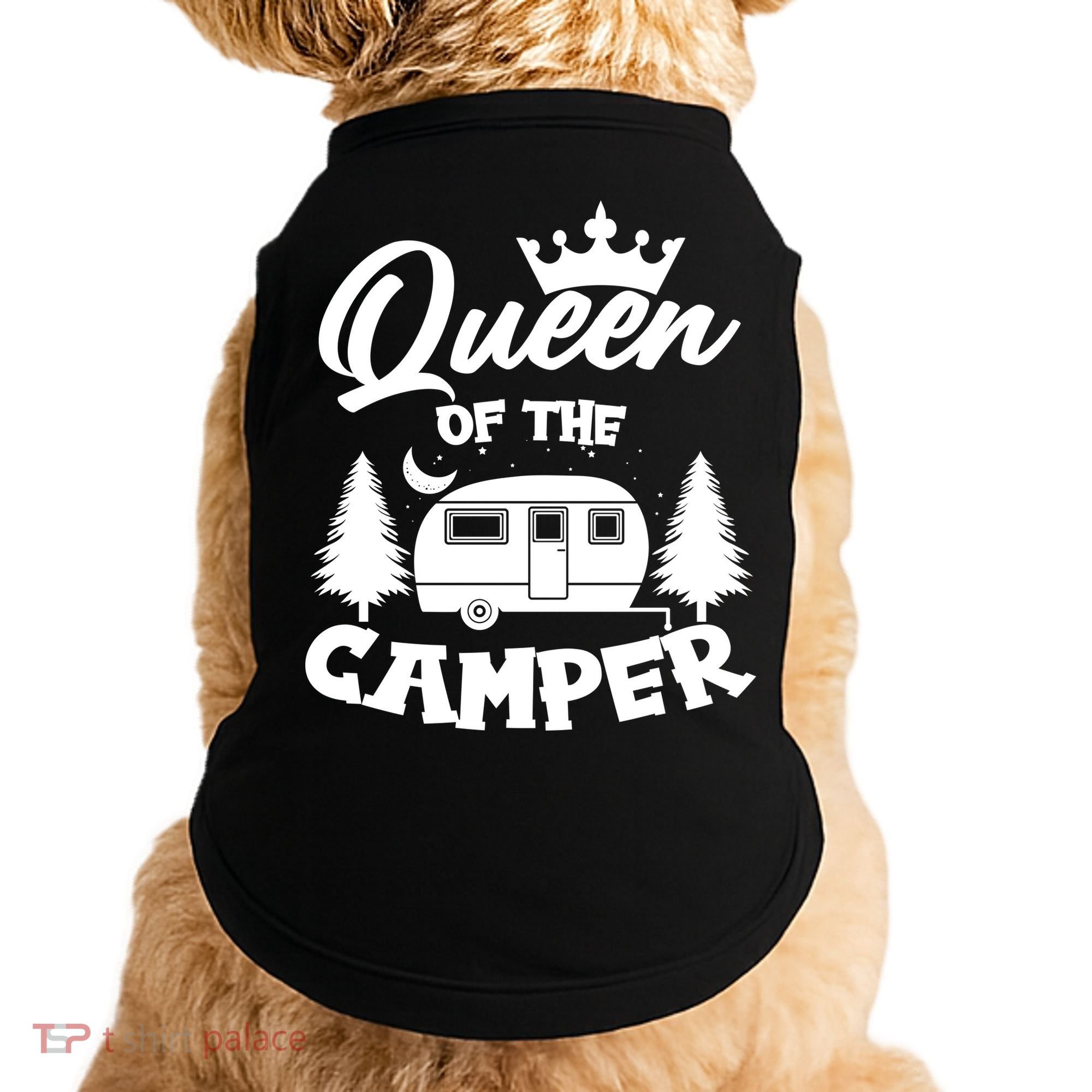Queen of the Camper Funny Camping Doggie Tank
