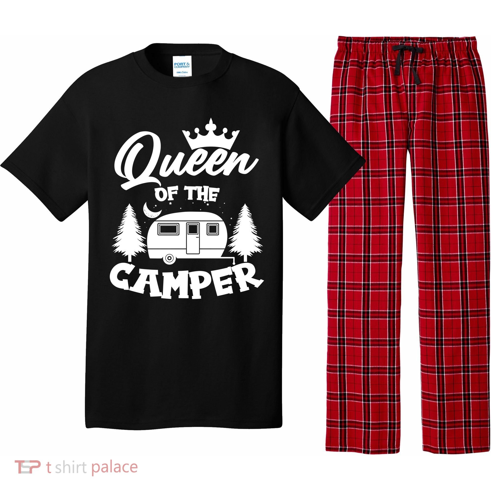 Queen of the Camper Funny Camping Pajama Set