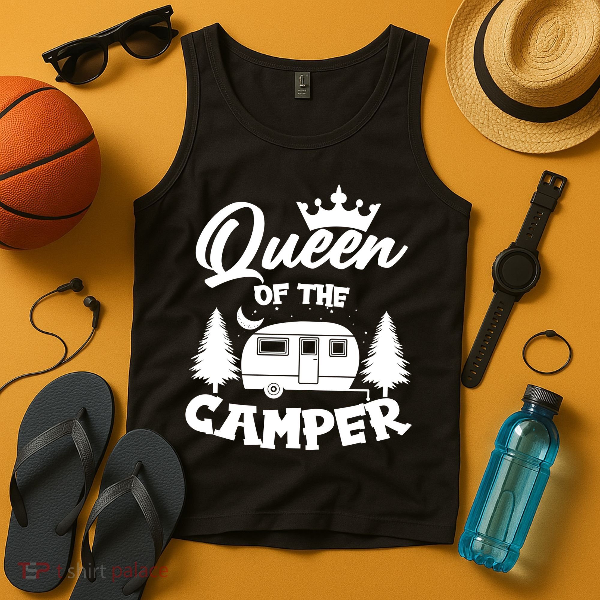 Queen of the Camper Funny Camping Tank Top