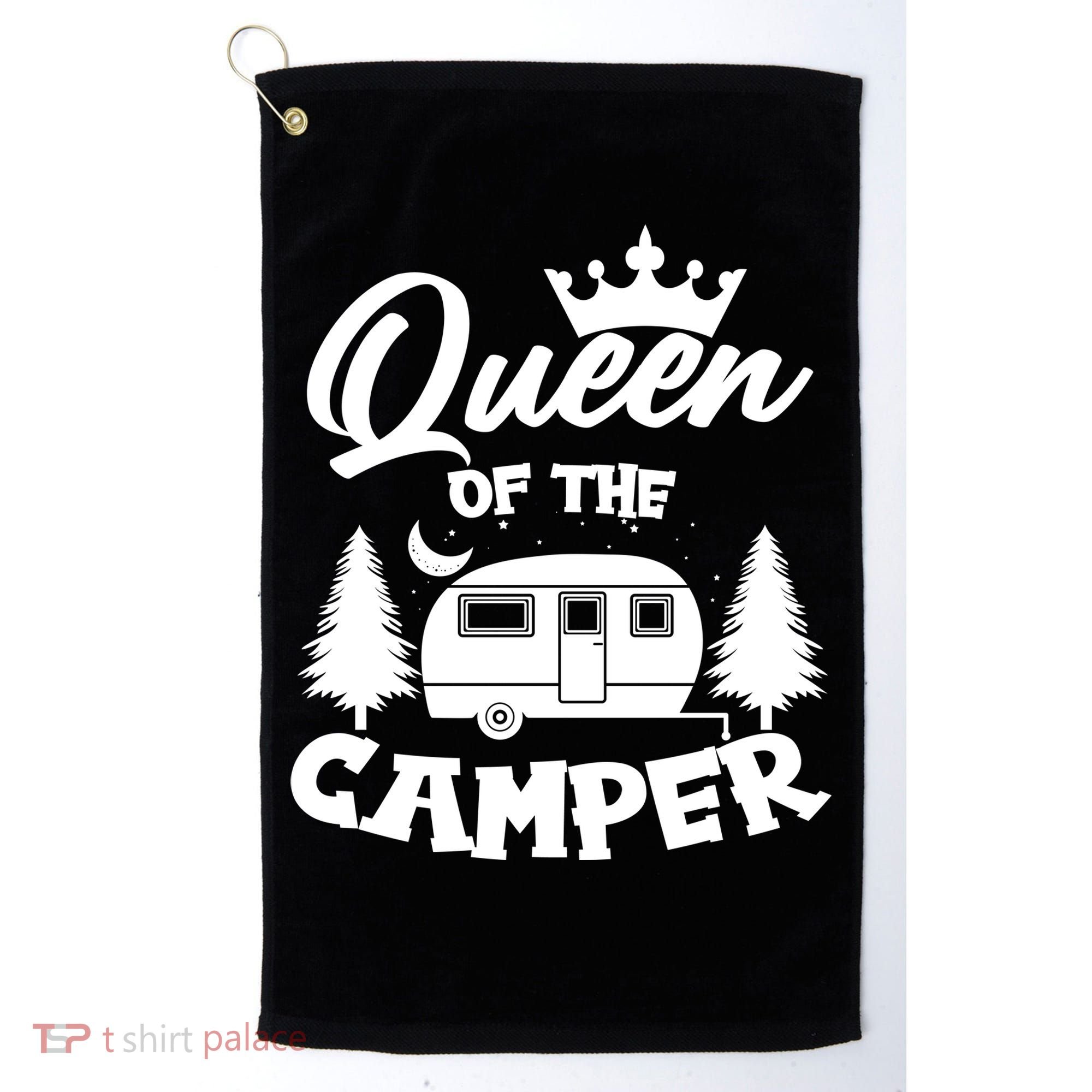 Queen of the Camper Funny Camping Golf Towel