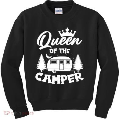 Queen of the Camper Funny Camping Kids Sweatshirt