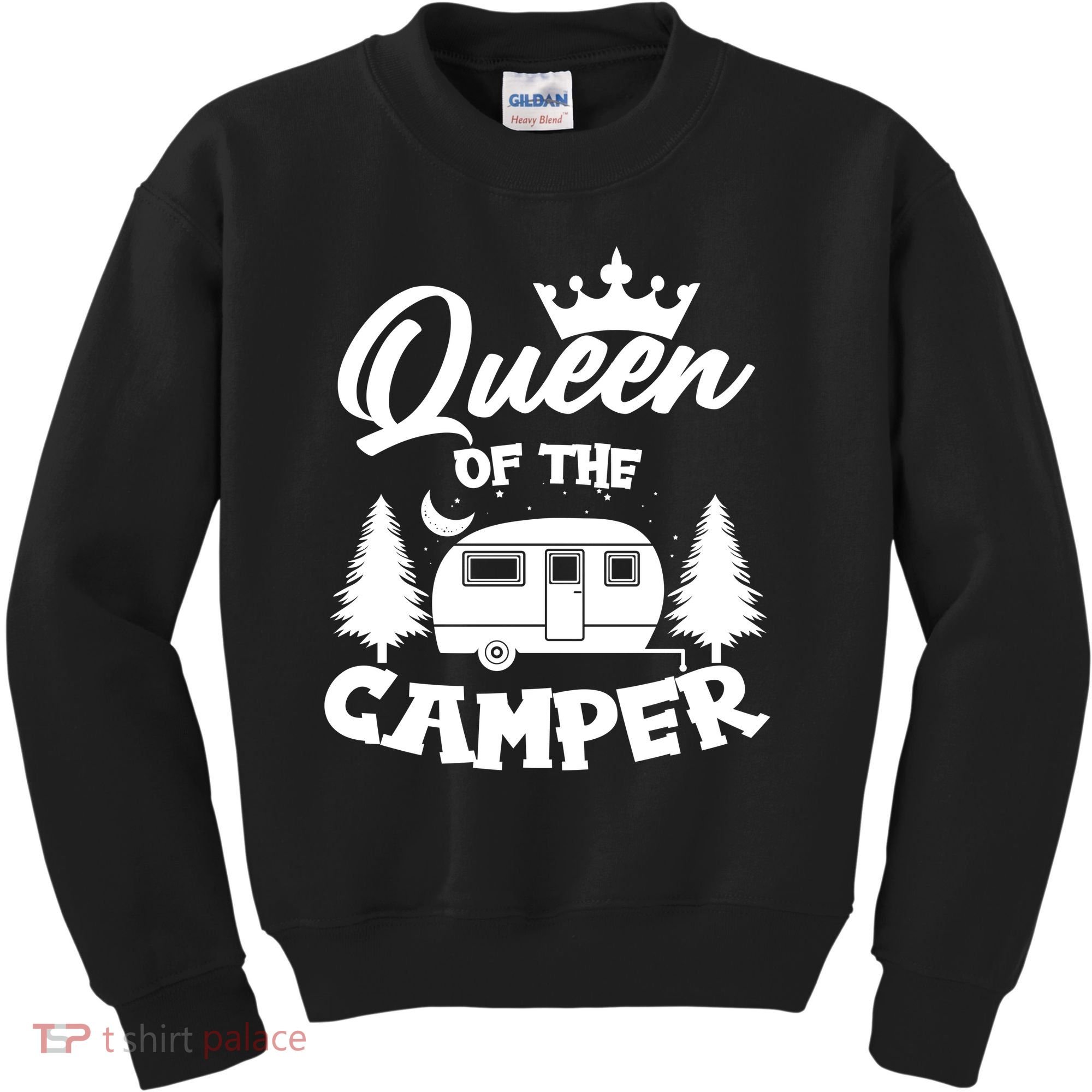 Queen of the Camper Funny Camping Kids Sweatshirt