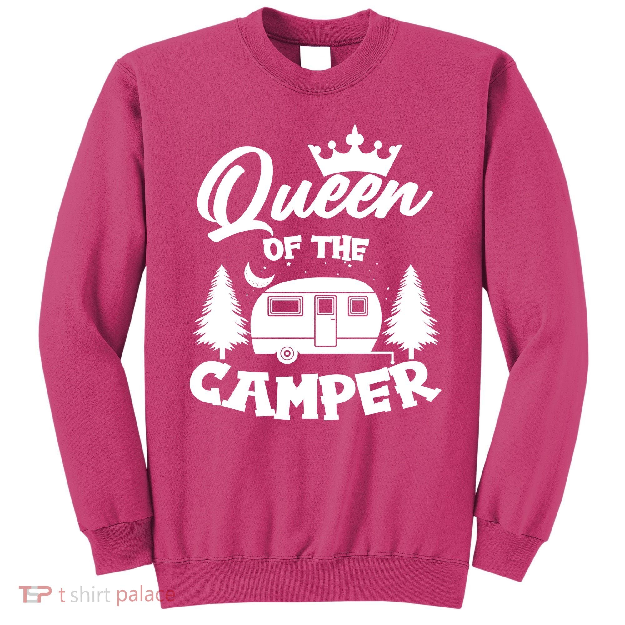 Queen of the Camper Funny Camping Sweatshirt