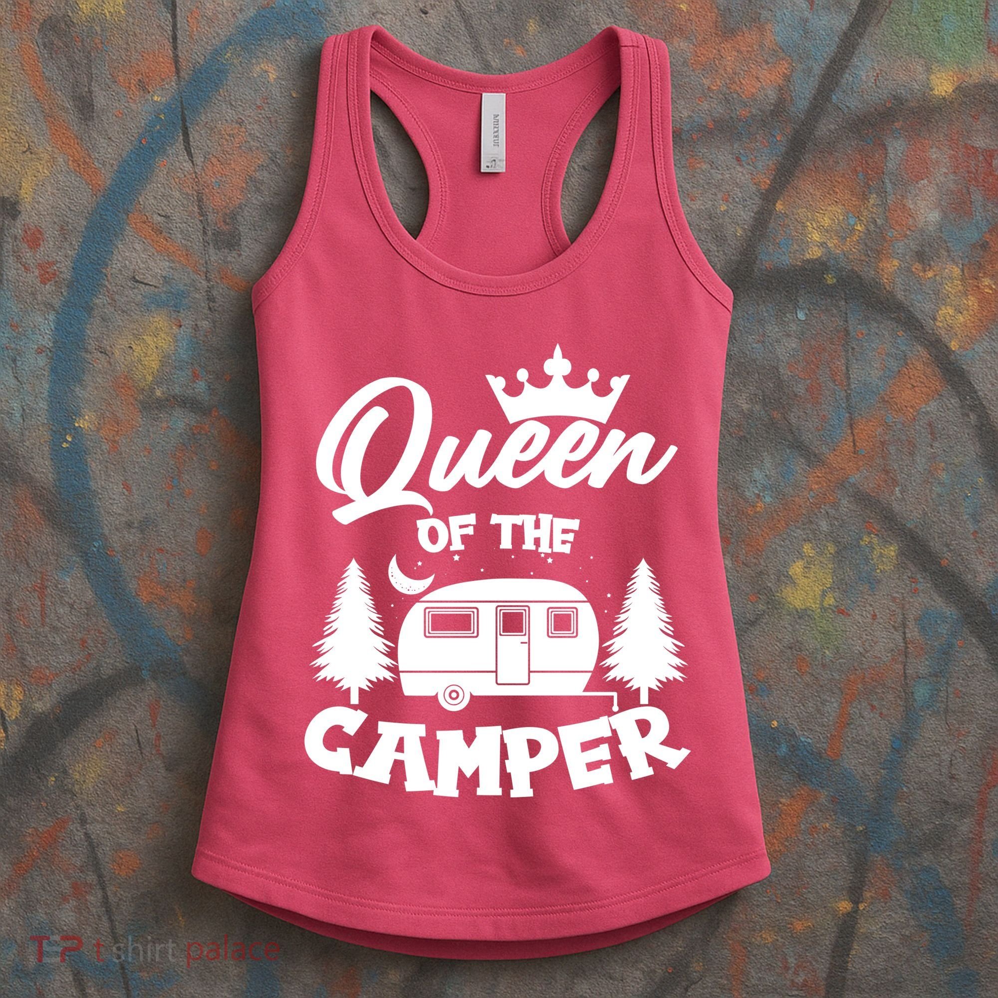 Queen of the Camper Funny Camping Women's Tank Top