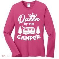 Queen of the Camper Funny Camping Women's Long Sleeve Shirt thumb 0