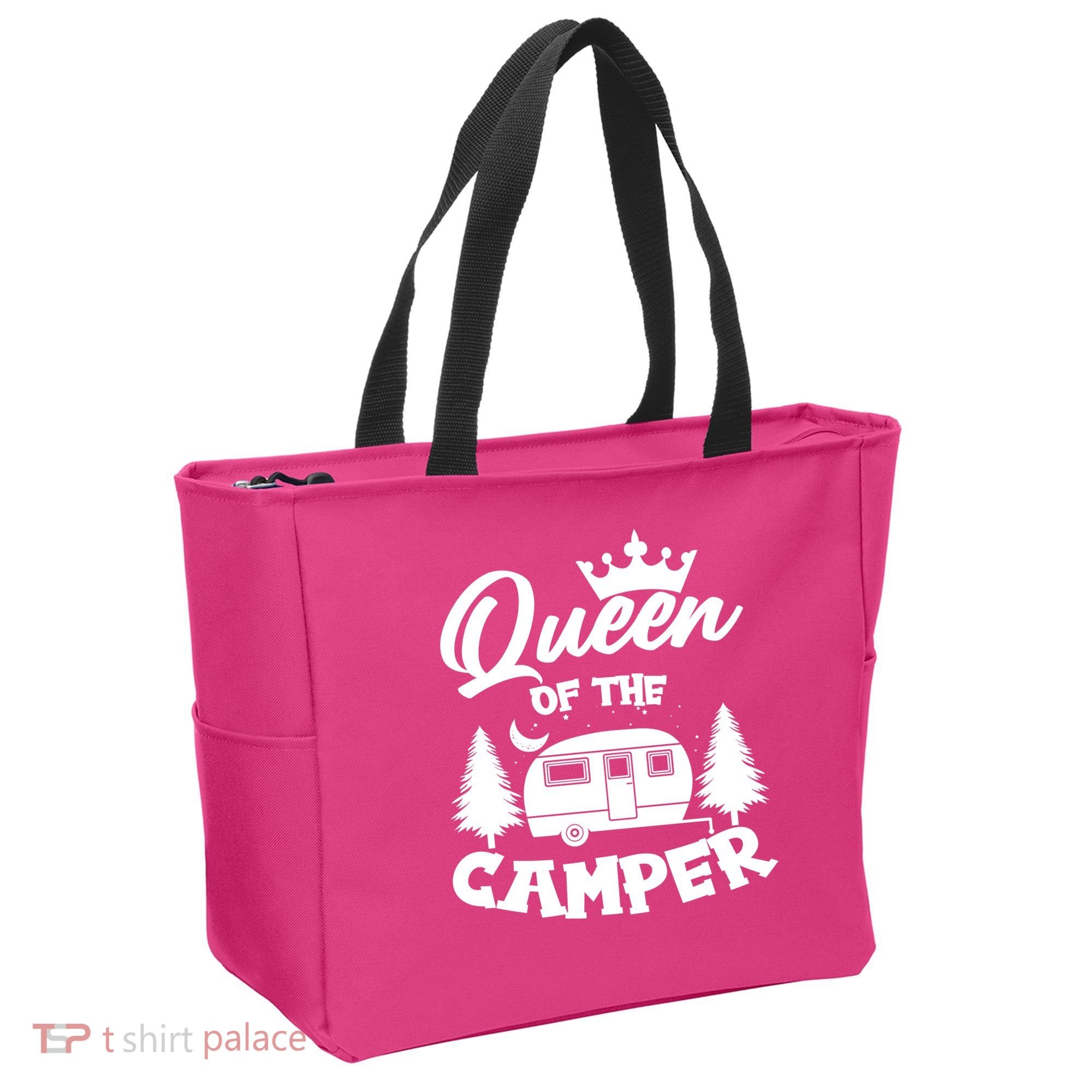 Queen of the Camper Funny Camping Tote Bag