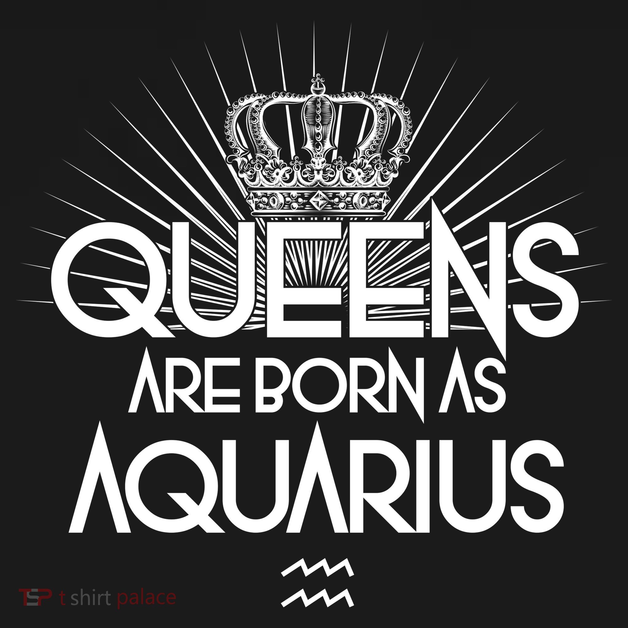 Queens Are Born As Aquarius Doggie Tank