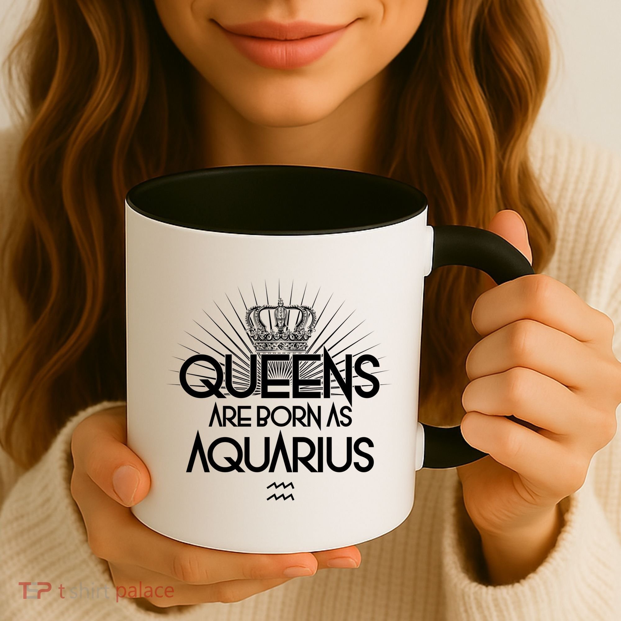 Queens Are Born As Aquarius Coffee Mug