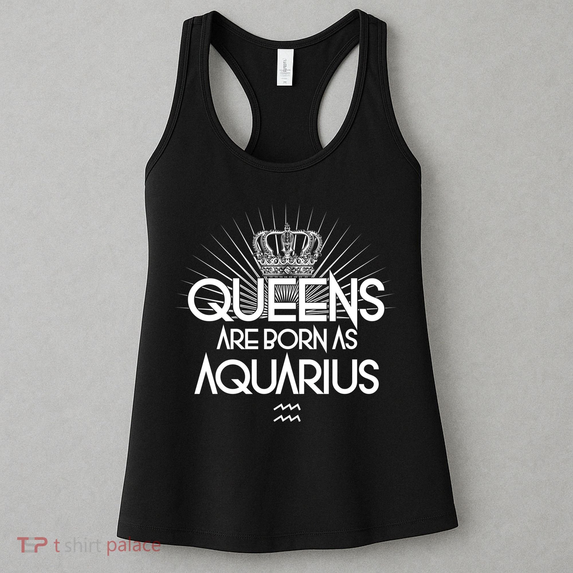 Queens Are Born As Aquarius Women's Tank Top