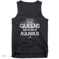 Queens Are Born As Aquarius Tank Top thumb 0