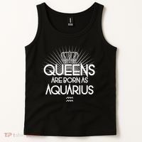 Queens Are Born As Aquarius Tank Top thumb 2