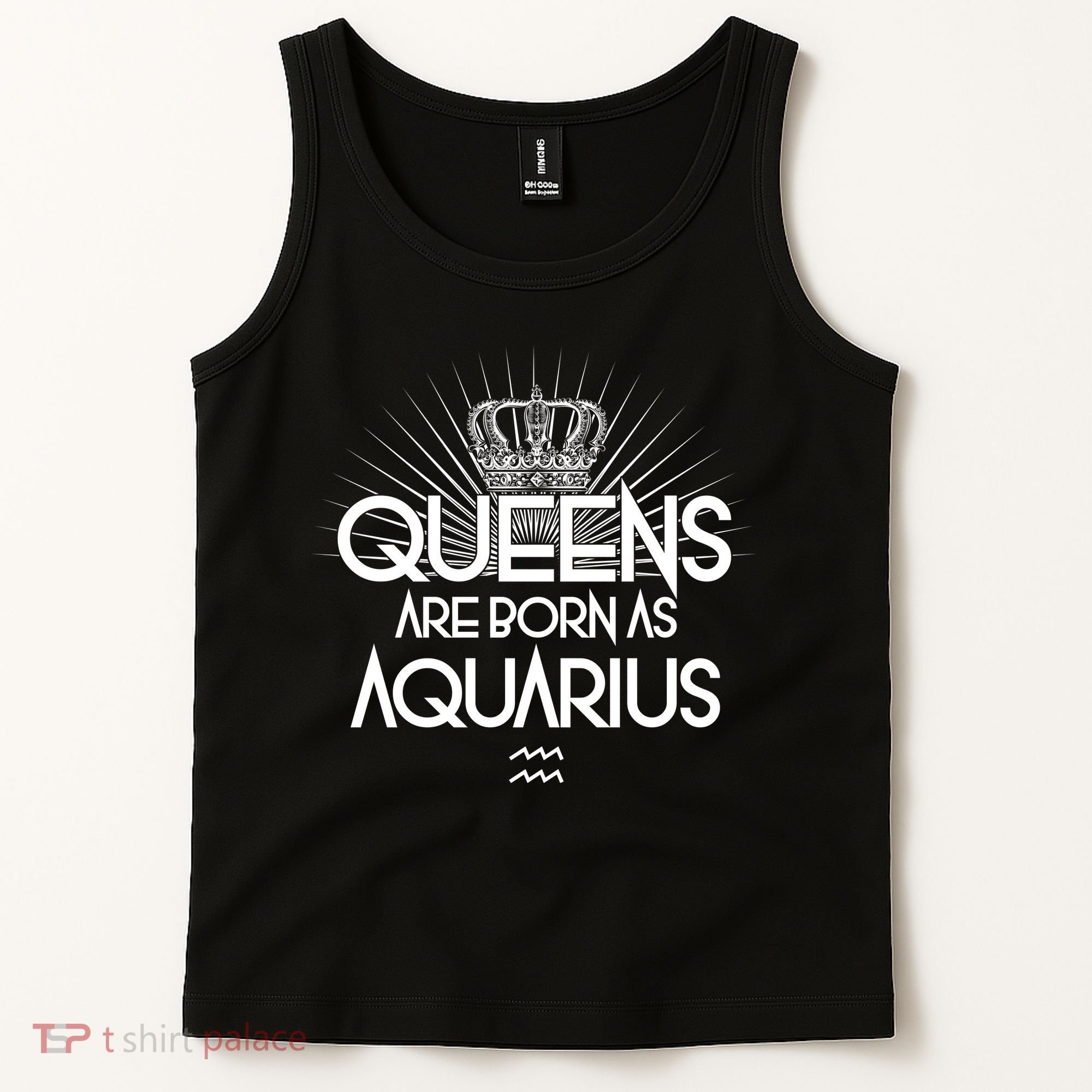 Queens Are Born As Aquarius Tank Top