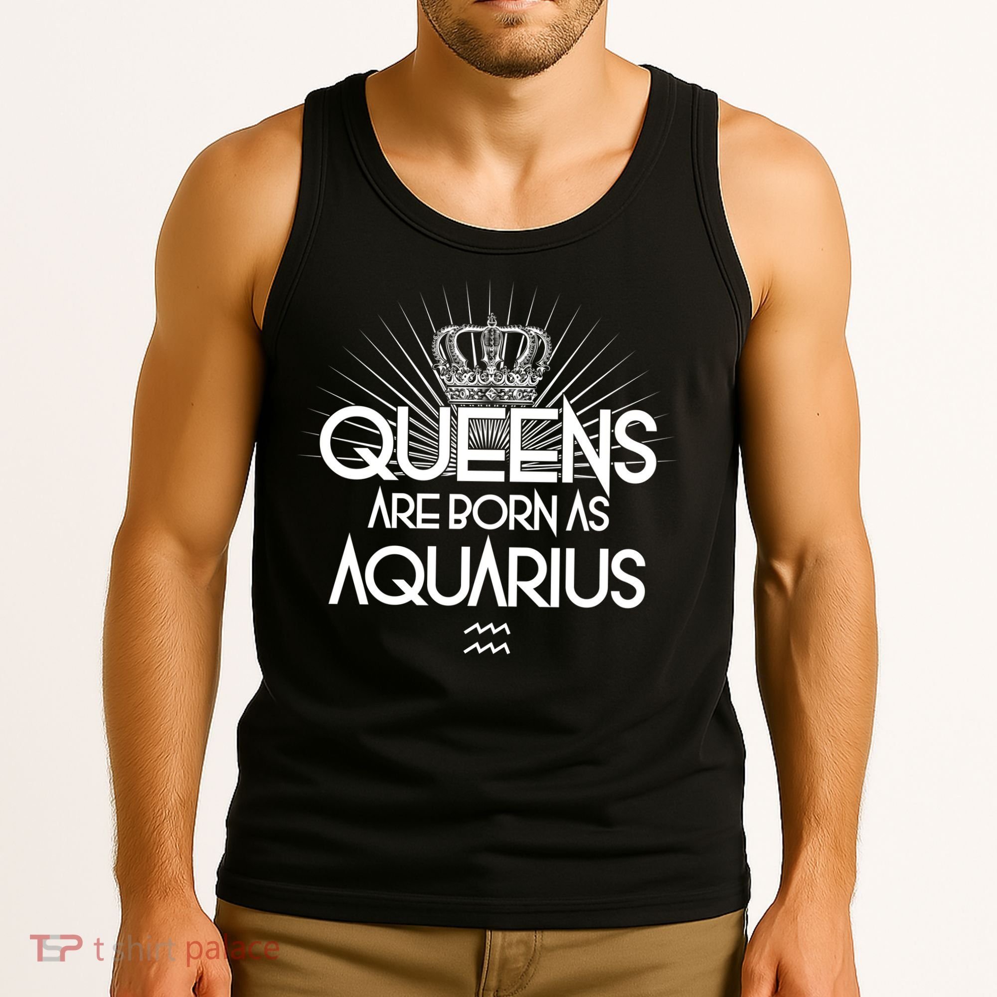 Queens Are Born As Aquarius Tank Top