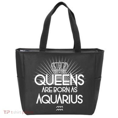 Queens Are Born As Aquarius Tote Bag