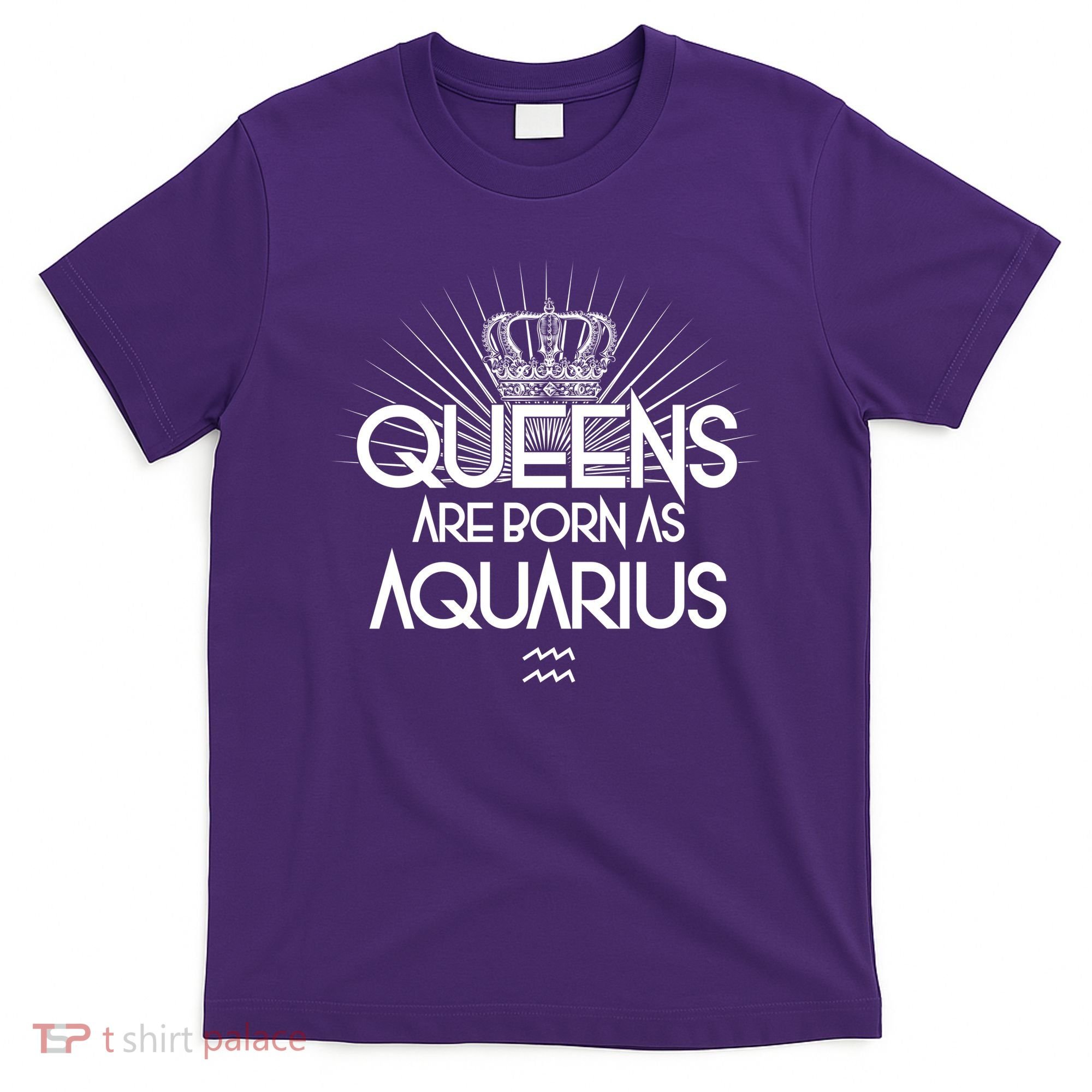 Queens Are Born As Aquarius T-Shirt