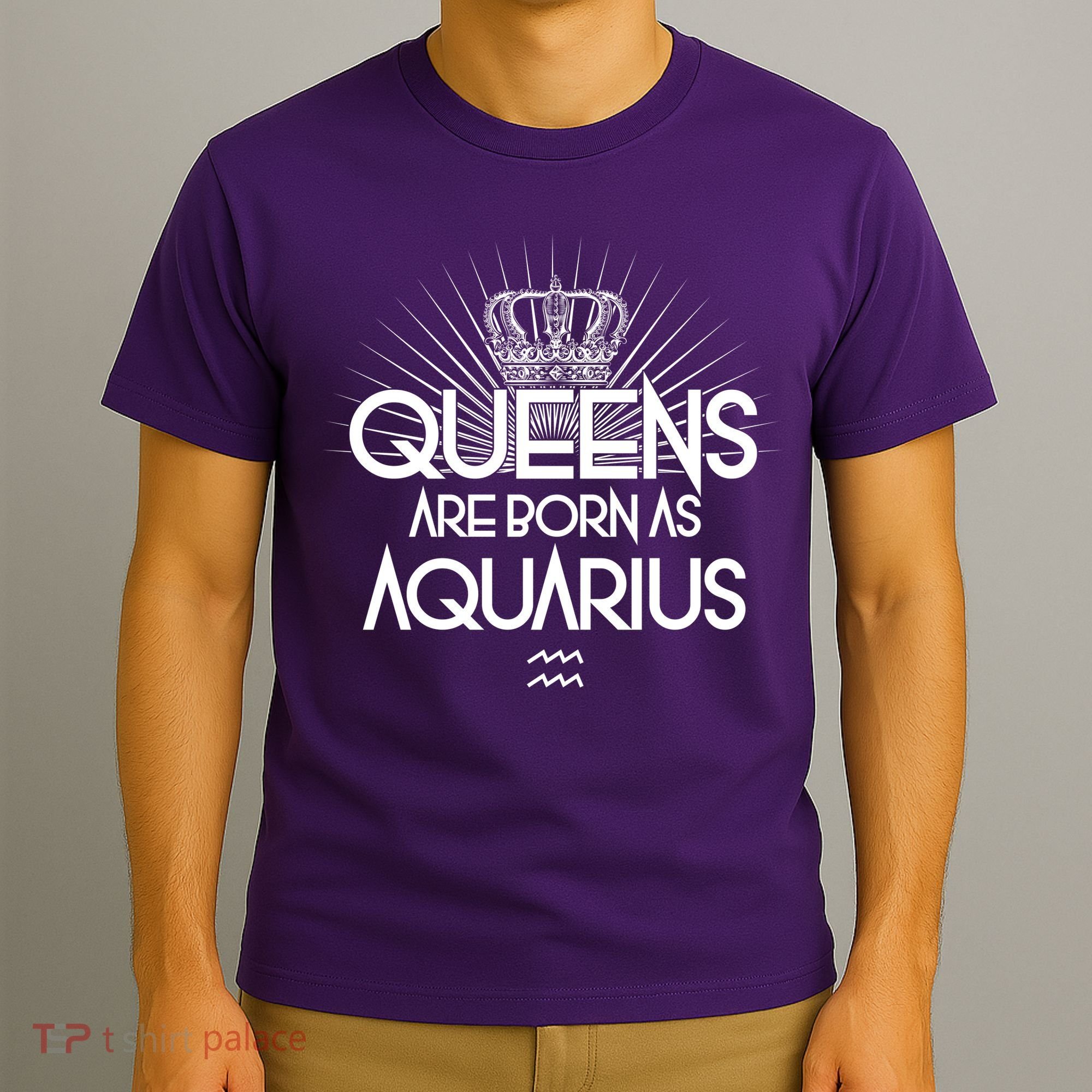 Queens Are Born As Aquarius T-Shirt