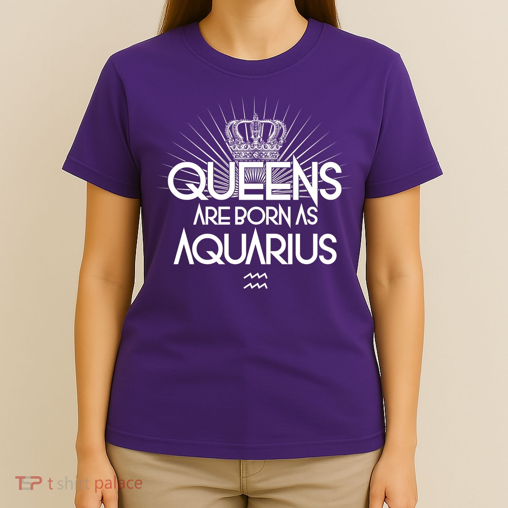 Queens Are Born As Aquarius T-Shirt