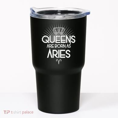 Queens Are Born As Aries Tumbler