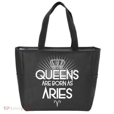 Queens Are Born As Aries Tote Bag