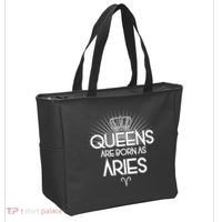 Queens Are Born As Aries Tote Bag thumb 2