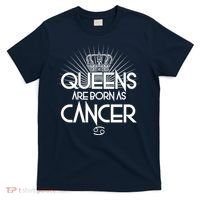 Queens Are Born As Cancer T-Shirt thumb 0
