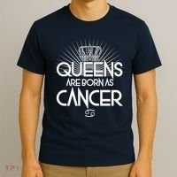 Queens Are Born As Cancer T-Shirt thumb 3