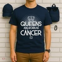Queens Are Born As Cancer T-Shirt thumb 6