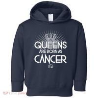 Queens Are Born As Cancer Toddler Hoodie thumb 0