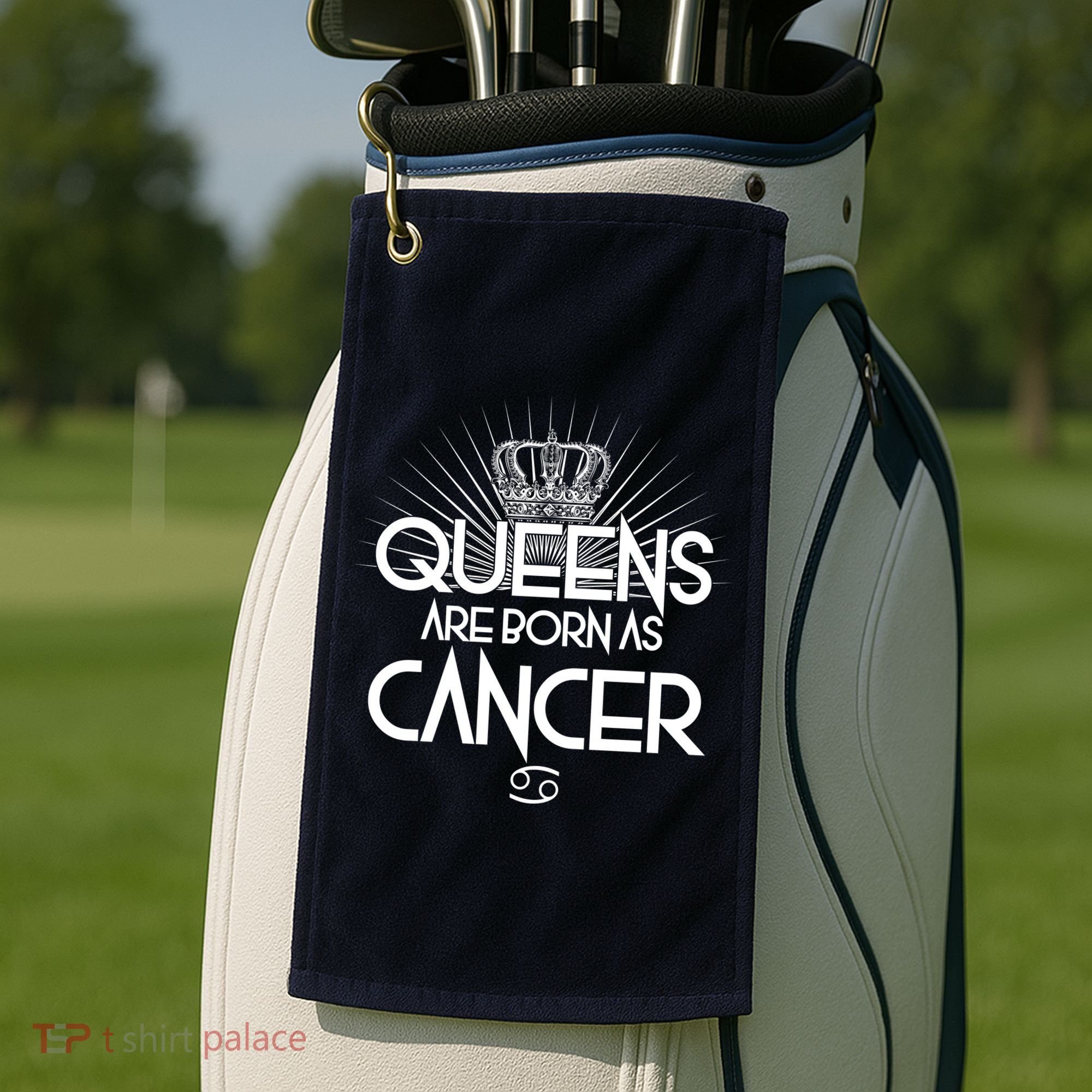 Queens Are Born As Cancer Golf Towel