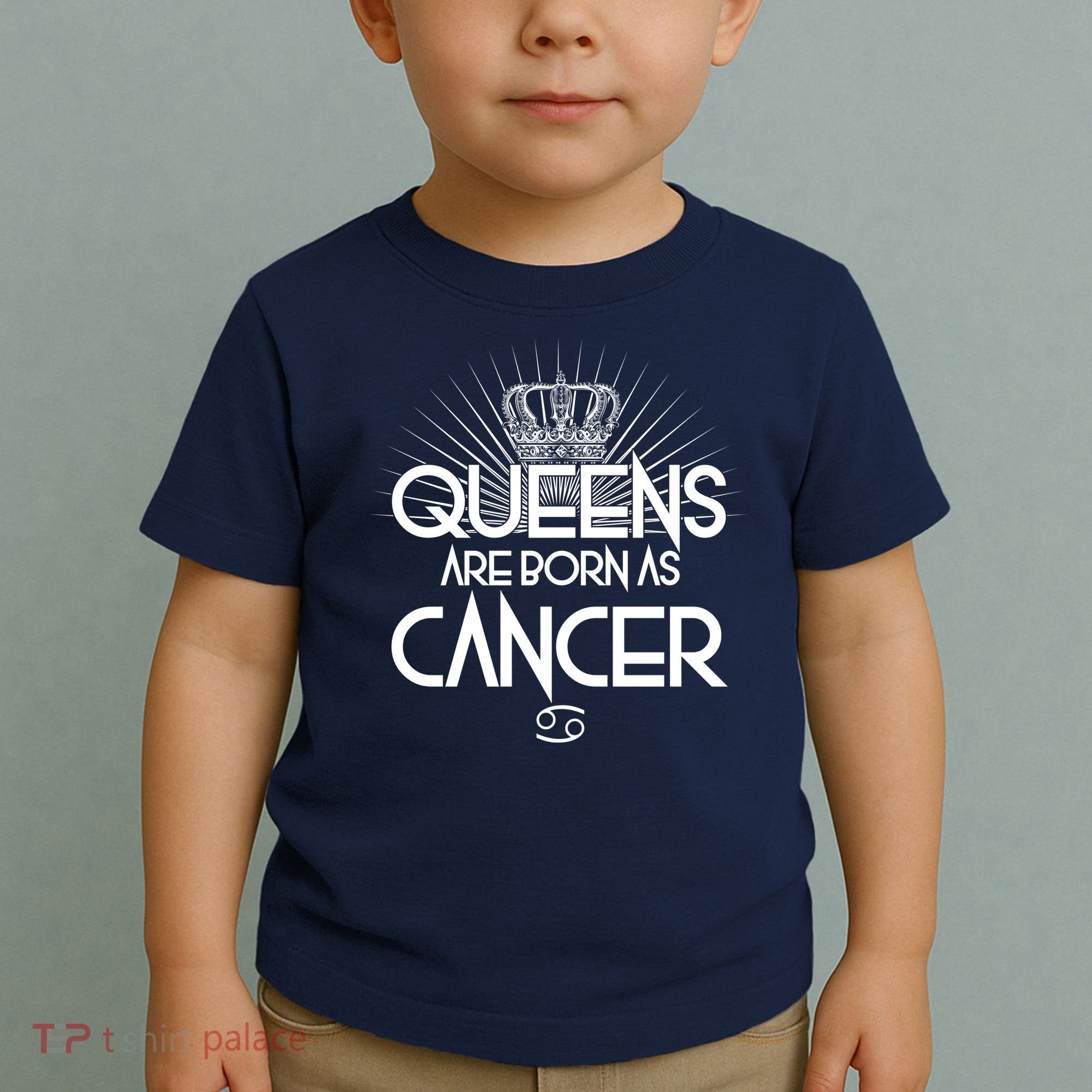 Queens Are Born As Cancer Toddler T-Shirt