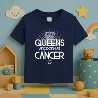 Queens Are Born As Cancer Toddler T-Shirt thumb 3