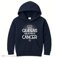 Queens Are Born As Cancer Kids Hoodie thumb 0