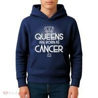 Queens Are Born As Cancer Kids Hoodie thumb 4