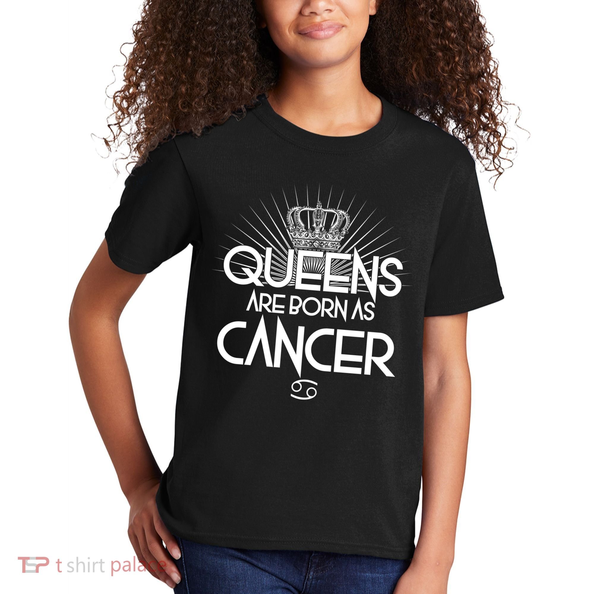 Queens Are Born As Cancer Kids T-Shirt