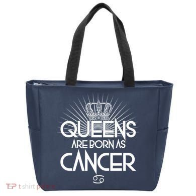 Queens Are Born As Cancer Tote Bag