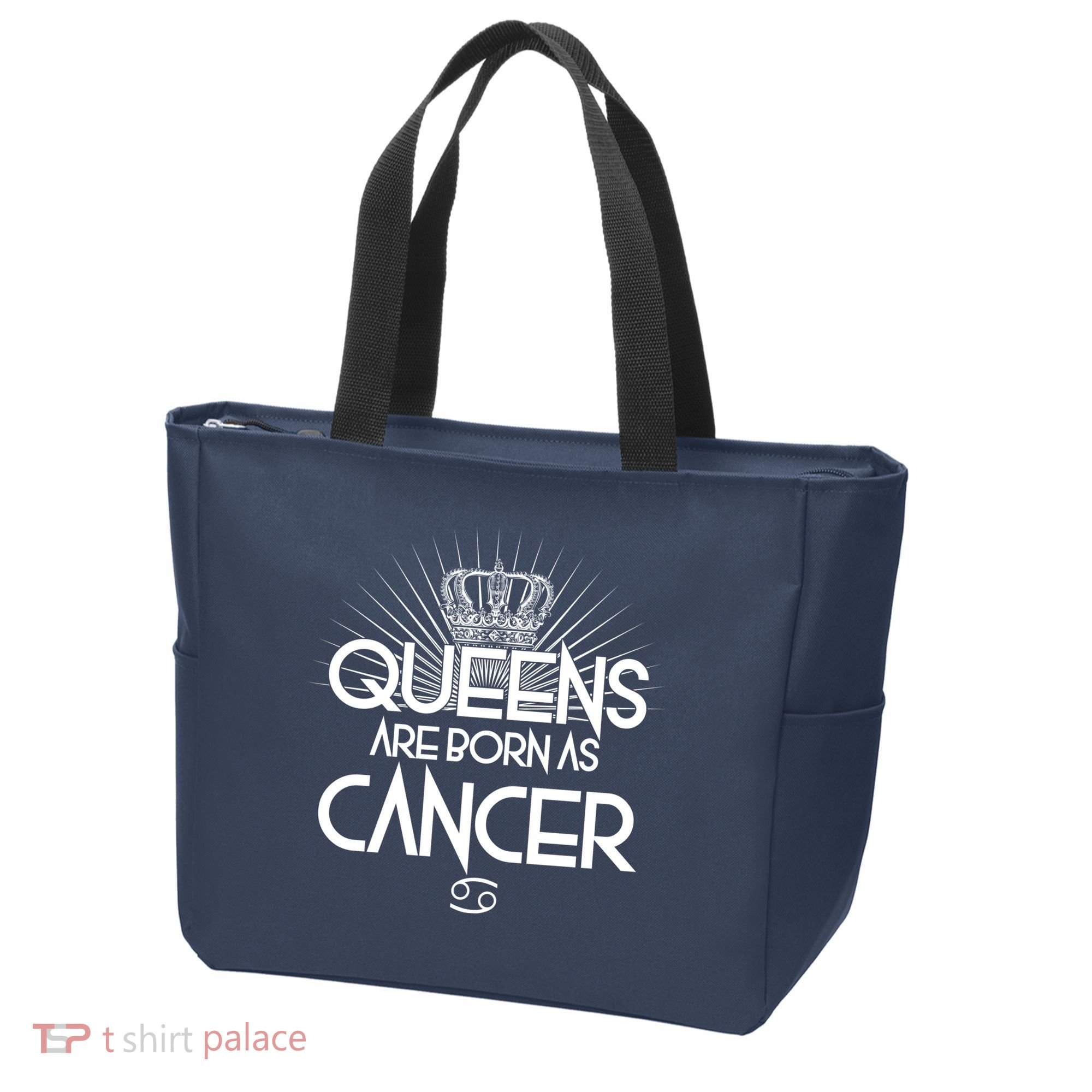 Queens Are Born As Cancer Tote Bag