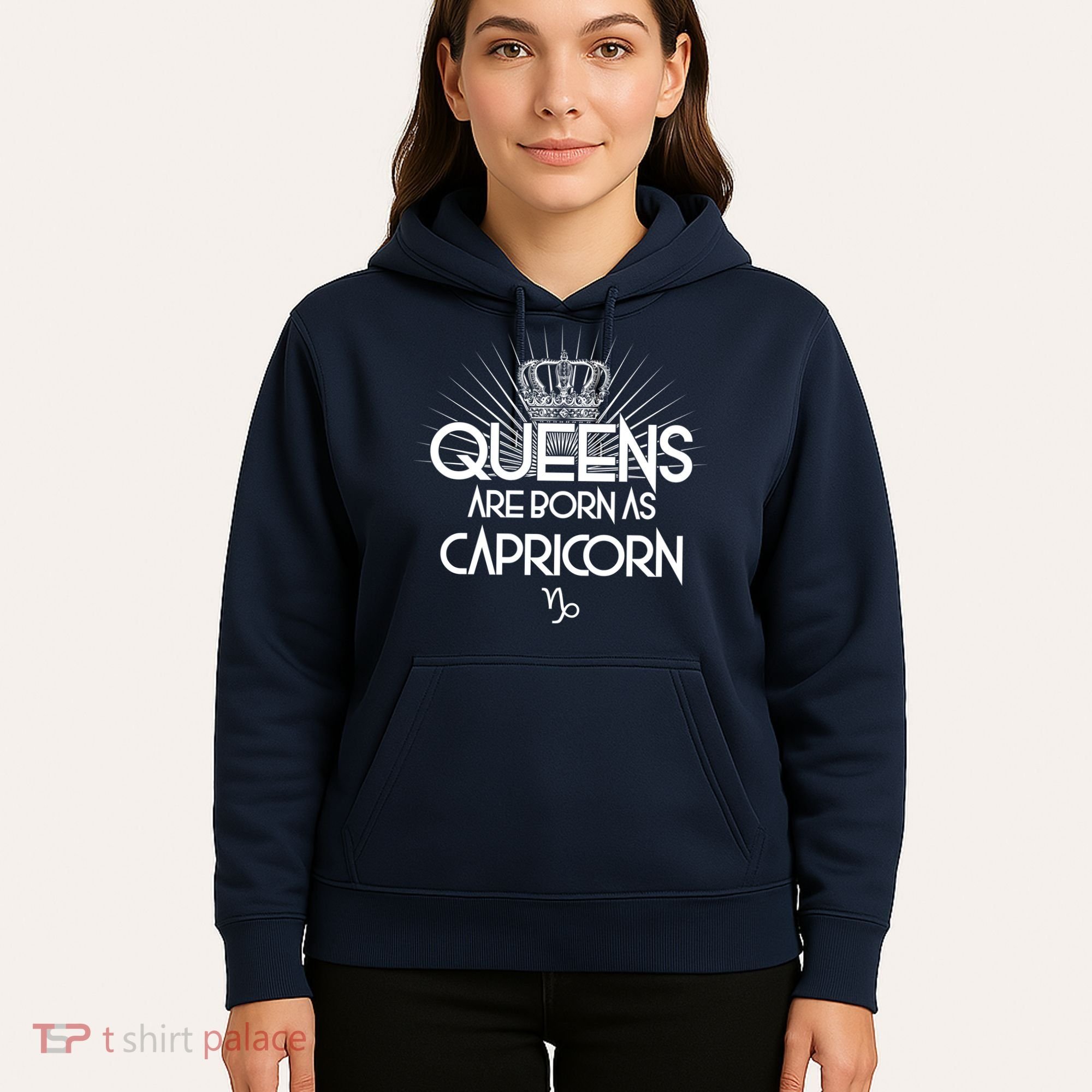 Queens Are Born As Capricorn Hoodie