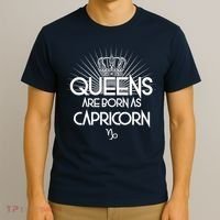 Queens Are Born As Capricorn T-Shirt thumb 3