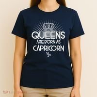 Queens Are Born As Capricorn T-Shirt thumb 4