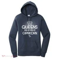 Queens Are Born As Capricorn Women's Hoodie thumb 0