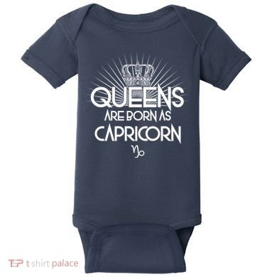 Queens Are Born As Capricorn Baby Bodysuit