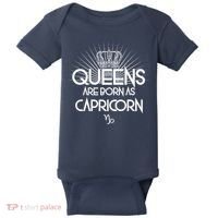 Queens Are Born As Capricorn Baby Bodysuit thumb 0