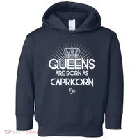 Queens Are Born As Capricorn Toddler Hoodie thumb 0