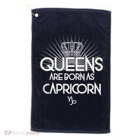 Queens Are Born As Capricorn Golf Towel thumb 0