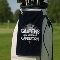 Queens Are Born As Capricorn Golf Towel thumb 2