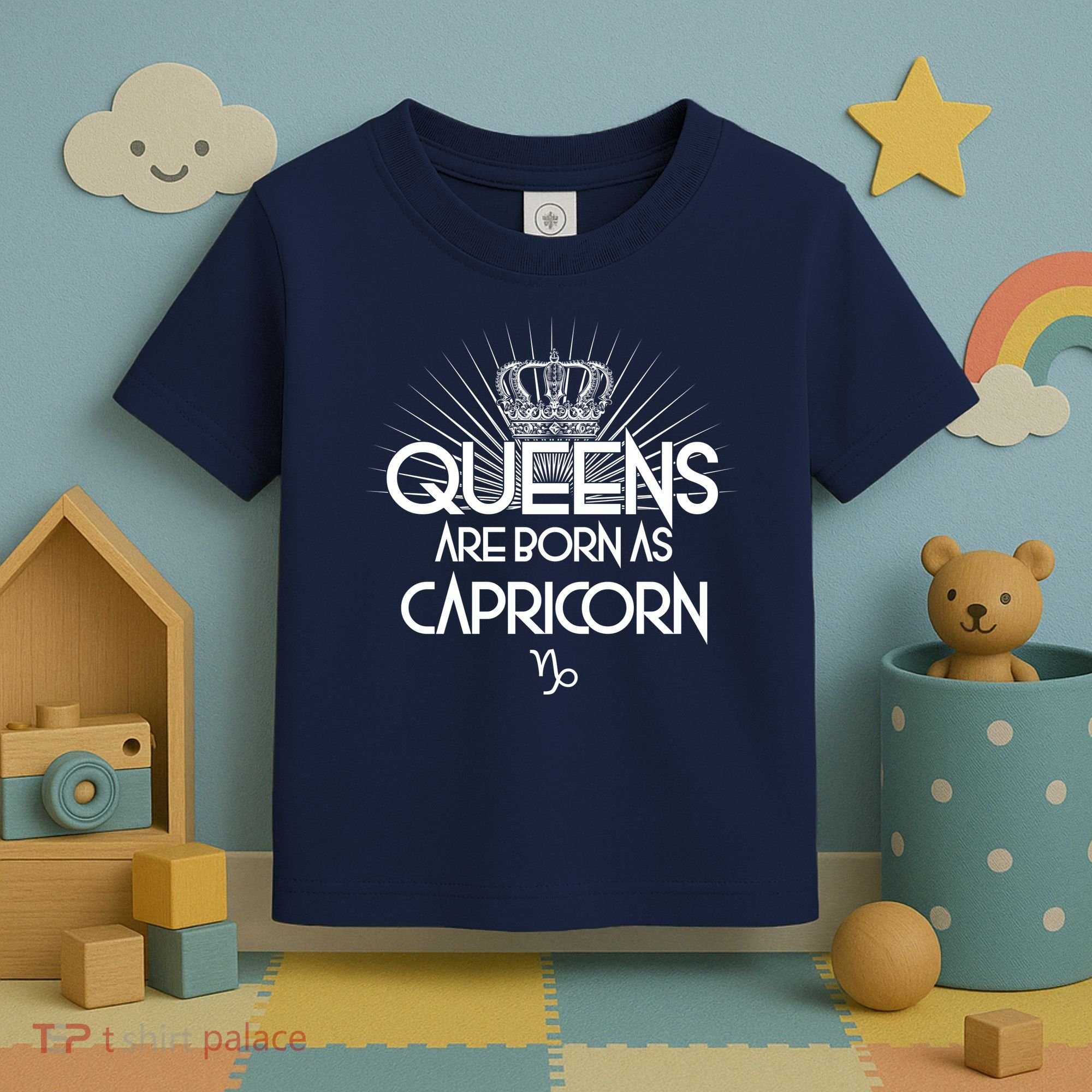 Queens Are Born As Capricorn Toddler T-Shirt