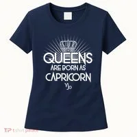 Queens Are Born As Capricorn Women's T-Shirt thumb 0