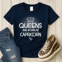 Queens Are Born As Capricorn Women's T-Shirt thumb 3