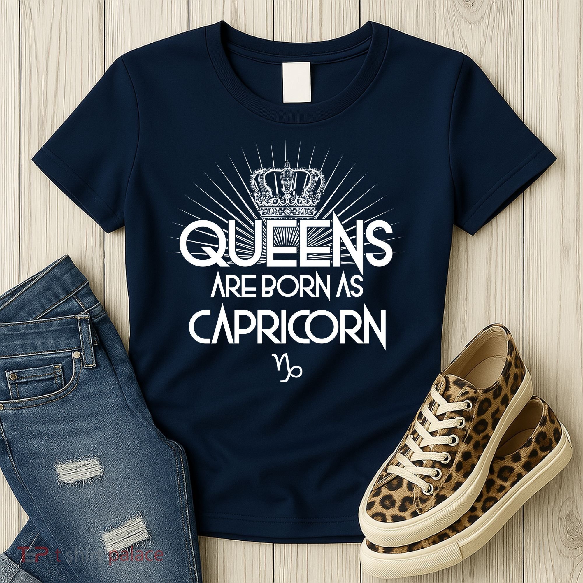 Queens Are Born As Capricorn Women's T-Shirt